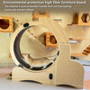 Cat Sports Running Wheel, Cats Wheel Wood Climbing Frame, Cat Litter Fitness Wheel for Indoor Cats,Climbing Ladders,Cat Scratching Board,Cat Bowls,46.4 ×38.5×42.1 Inchs (Upgraded 5-In-1model)