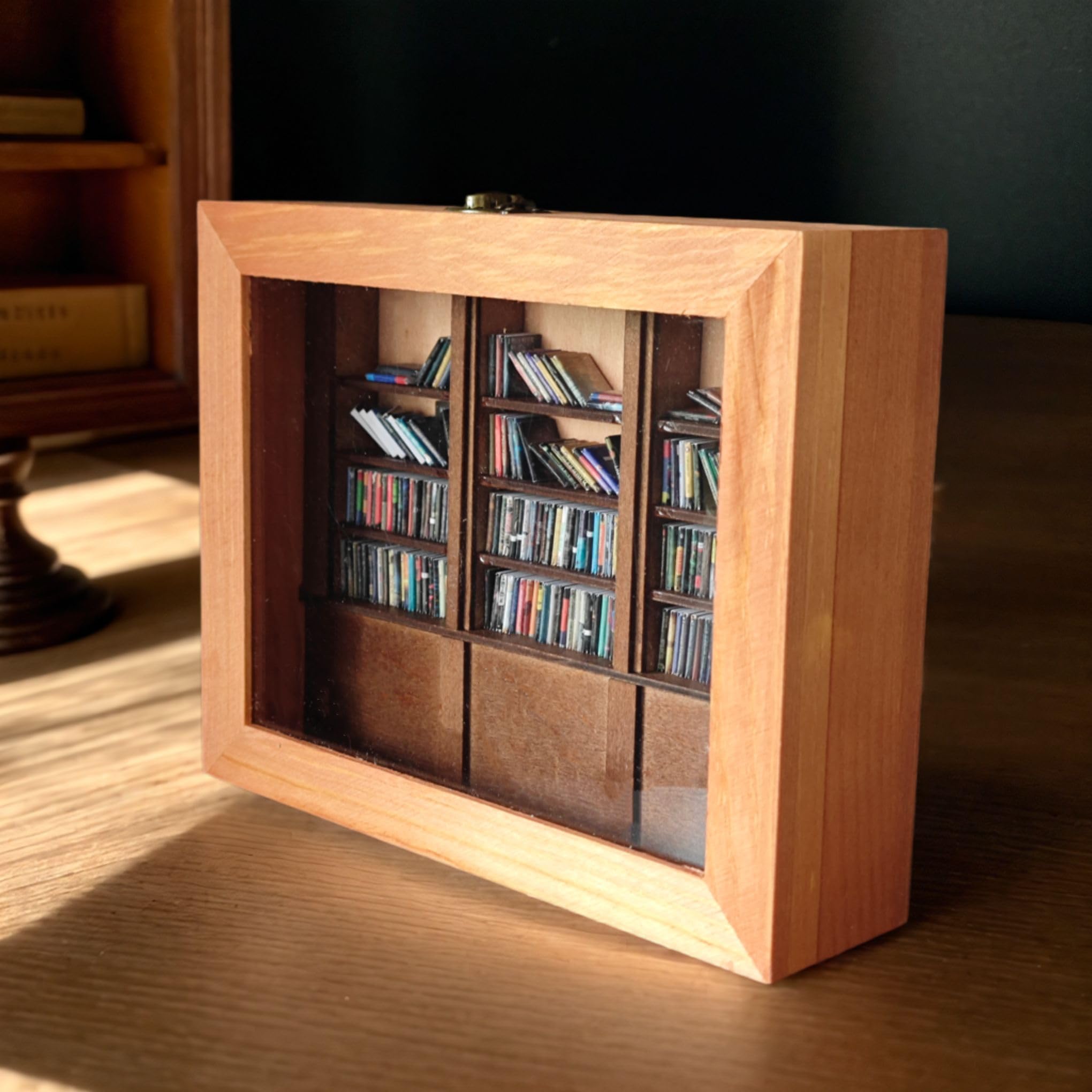 Anxiety Bookshelf with 200 Unique Miniature Books - 9.84 x 7.87 Inches - Creative Display and Relaxation Decor, Shake Bookshelf Shake Away Your Anxiety