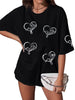 BANGELY Faith Over Fear Shirt Women Graphic Shirts Oversized Workout Gym Christian Religious Tees Drop Shoulder Tee Tops