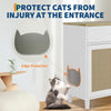 GarveeLife Hidden Cat Litter Box Furniture with Storage Drawer, Wood Cats Litter Enclosure Cabinet with 2 Sisal Doors, Hidden Enclosed Kitty Litter Box Cabinet Dog Proof for Living Room White