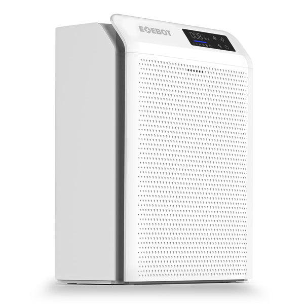 Air Purifiers for Home Bedroom Large Room Up to 2,330 Ft², Air Purifier with Washable Pre-Filter, HEPA Air Filter, Sleep Mode, Air Quality Monitor, Upgraded Air Cleaner for Pet Hair Dust, Matte White