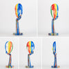 Creative Simple Colorful Women Face Art Statue Thinker Lady Sculpture Abstract Characters Crafts Ornaments Home Decor Modern Office Bedroom Study Room Studio Decorations (Large 15.3x4.9x4.9in)