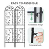 YITAHOME 2 Pack 87x20in Garden Trellises, Black Metal Coated Rustproof Trellis for Climbing Plants Outdoor, Roses, Vegetables, Vines, Cucumbers