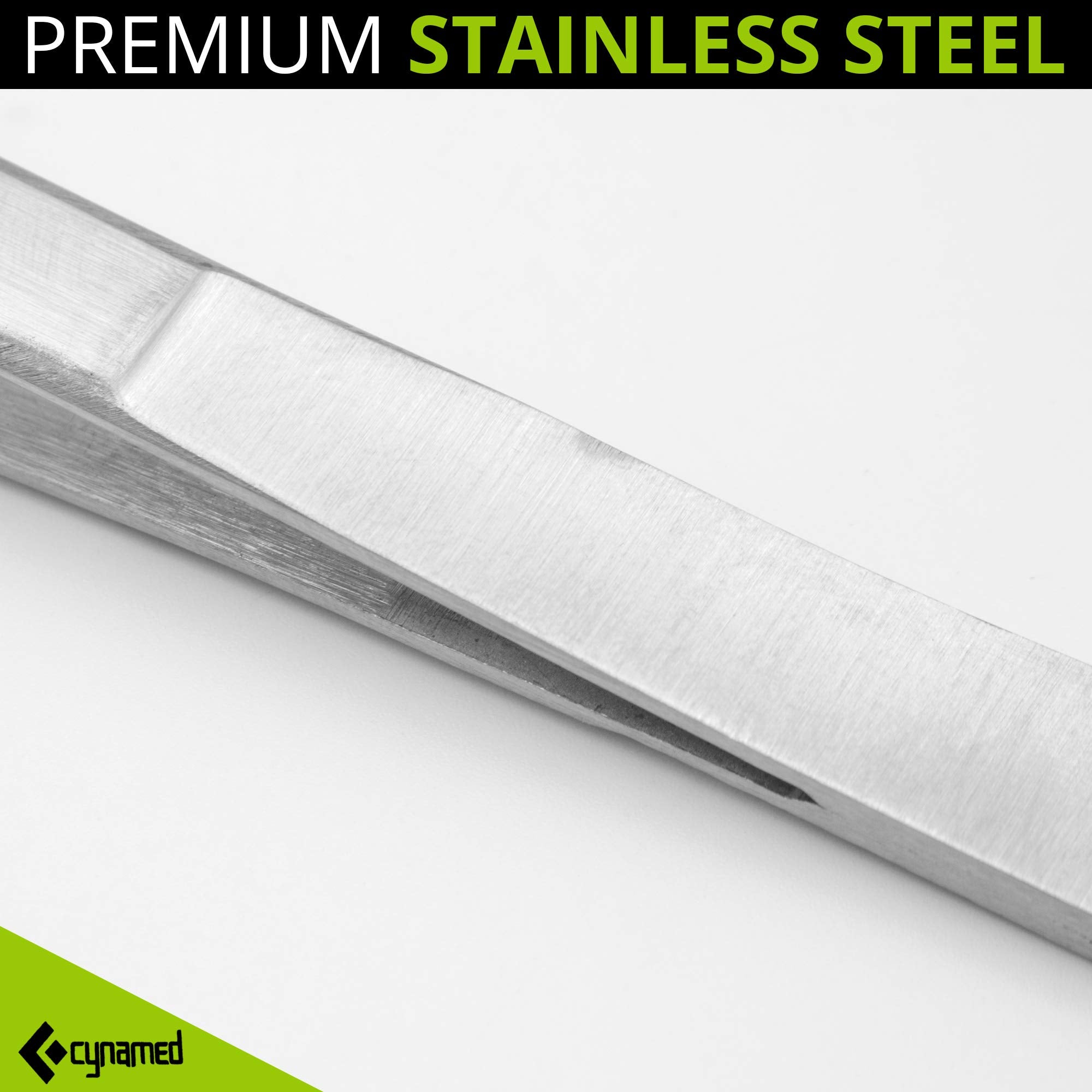 Cynamed Set of 5 Thumb Tweezer Multipurpose Forceps 5-12in. Blunt Serrated Tips Stainless Steel