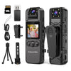 kaysunlink Body Camera with Audio and Video Recording 1080P FHD Mini Police Wearable Body Worn Cam Portable Small Personal Camcorder Sport Action Outdoor Video Recorder (128GB)