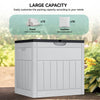 YITAHOME 32 Gallon Deck Box, Resin Storage with Lockable Lid & Side Handles, Indoor Outdoor Small Container for Patio Cushion, Garden Pool Accessories, Backyard Furniture, Water Resistant
