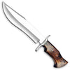 Handmade D2 Steel 14 Inches Bowie Knife with leather sheath, Hunting knife with Wood Handle and steel Guard Ideal for Bushcraft, Camping, Survival, Hunting & outdoor use