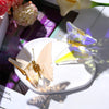 Ornalrist Golden Crystal Butterfly Figurines Gifts for Women, Flying Butterfly Collectible Figurines Paperweights Crystal Animals Figurines for Tabletop Home Decor (Golden)