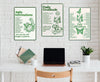 CUUCTGDA Daily Positive Affirmations Butterfly Posters Inspirational Metal Tin Sign Green Boho Room Aesthetic Decoration Home Kitchen Office Bedroom Wall Decor 8x12 Inch