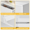 DWVO 6 Drawer Dressers, High Gloss White Dressers Drawers with Fluted Panel, Wide Versatile TV Stand Cabinet Table for Kitchen and Office, White