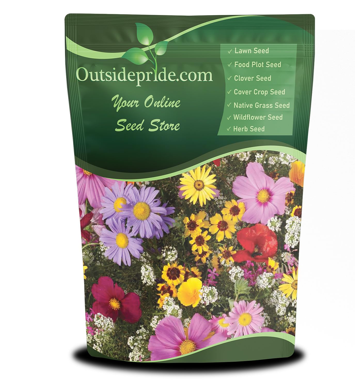 Outsidepride Annual Sun Wild Flower Seed Mix - 1 lb Premium Blend of Annual Wildflower Seeds for Sunny Locations, Vibrant & Easy-to-Grow, Attracts Pollinators, Ideal for Home Gardens & Floral Displays