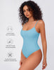 Avidlove Body Suits for Womens Lace Trim Bodysuit Tank Tops Square Neck Summer Sleeveless Light Blue