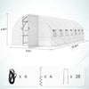 YITAHOME 26x10x7ft Greenhouse Extra Large Heavy Duty Large 2 Swing Doors Walk-in Greenhouses Tunnel Green Houses Outdoor 14 Windows Gardening Upgraded Galvanized Steel Garden, White