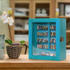 Anxiety Bookshelf for Shake Away Your Anxiety - Small Mini Display Shelf With 200Pcs Miniature Books, Funny Gifts for Lovers, Home Room Living Decor (Light Green)