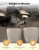 Espresso Machine, 20 Bar Semi Automatic Espresso Machine With Grinder and Milk Frother Wand, Professional Espresso Maker Coffee Machine With 95oz Removable Water Tank (Light Grey)
