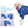 LovinPet Large Dog Outfit, Dog Onesie for Surgery, Large Breed Dog Pajamas, Lightweight Navy Whale Print, Pet Pajamas for Dogs, UV Protection Shirt for Dogs, Pitbull Clothes,Blue, L