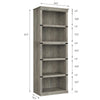 GarveeHome 5 Tier Farmhouse Bookcase, 67.4