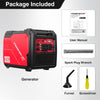 PowerSmart 4800-Watt Portable Inverter Generator with Wheels Handle Kit, CO Sensor, Quiet, 30 Amp for RV-Ready, HB5046C