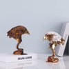 suruim Pure Copper Bald Eagle Statue Luxury Brass Home Decor Gold Sculpture Bird Decorations for The Home, Office, Study Collectible Artwork, Gift for Eagle Lovers (Brass)