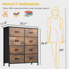 DWVO 8-Drawer Fabric Dresser, Furniture Storage Tower Cabinet, Organizer for Bedroom, Living Room, Hallway, Closet
