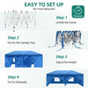 YITAHOME 10x20 Pop Up Canopy with 6 Removable Sidewall Heavy Duty Tent, Easy Up Portable Canopy Tents for All Season Wind Gazebo with Roller Bag for Camping Wedding Patio Parties Beach Commerce, Blue