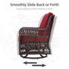 3-Piece Outdoor Wicker Patio Bistro Set w/ 2 360-Degree Swivel Rocking Chairs and Tempered Glass Top Side Table, 360° Swivel Patio Furniture for Backyard, Porch, Deck, Balcony, Garden, Red