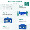 YITAHOME 10x10 Pop Up Canopy with 4 Removable Sidewall, Easy Set-Up Portable Canopy Tents for All Season Wind Gazebo with Roller Bag for Camping Wedding Patio Parties Beach Commerce, Blue