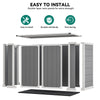 DWVO 41Cu.ft Outdoor Storage Shed w/o Shelf, 4.7x2.5 FT Horizontal Resin Tool Shed with Hydraulic Gas Rod and 3 Locks for Garden, Trash Cans, All-Weather Outdoor Storage, Lockable, Gray