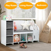 GarveeHome Kids Bookshelf with Reading Nook, Bookcase with Detachable Cushion, Adjustable Shelf,Storage Organizer with Book Rack for Bedroom, Playroom, Gift for Boys and Girls, White
