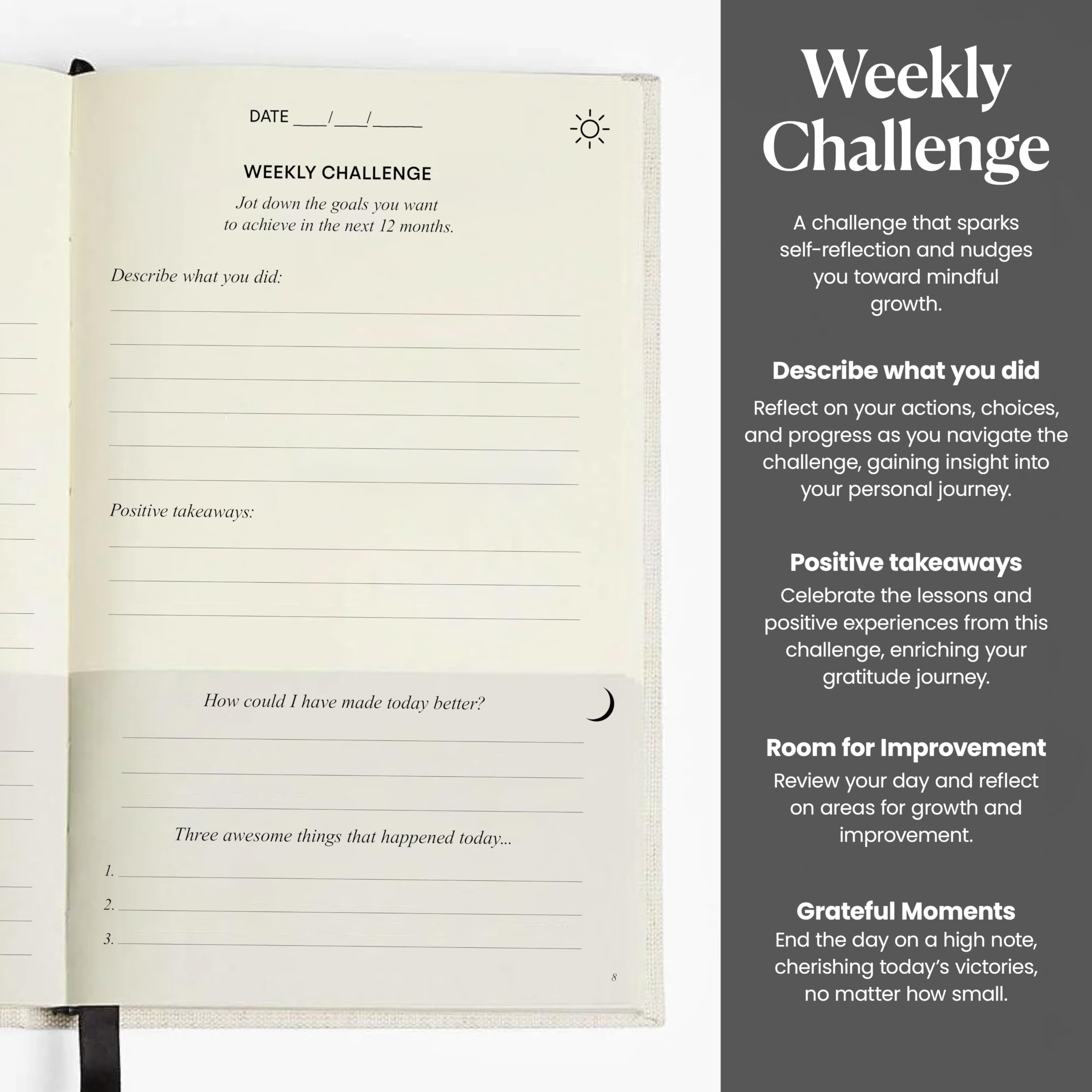 The Original Gratitude Journal 2025 - 5 Minute Gratitude Practice with Inspiring Quotes and Mindful Prompts for Affirmation, Reflection & Wellness - Daily Happiness Journal for Women & Men by Thankful Path