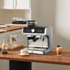GarveeTech Semi-Automatic Espresso Machine - 1450W/20 Bar Professional Coffee Machine, 30 Grinder Settings, Fast Heating, Milk Frother Steam Wand, Home & Hotel Use, silver gray