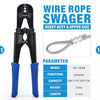 iCrimp Wire Rope Crimping Tool for Aluminum Loop Sleeve, Two Barrel Ferrule, Oval Sleeves, 3/64 in to 1/8 in, Swaging Tool Kit with Wire Rope Cutter