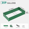 YITAHOME 8x4x1.5ft Large Raised Garden Bed Kit, Galvanized Metal Planter Box with Gloves, Ground Nails & Safety Rubber, Outdoor Above Ground Planters for Plants Vegetables Flowers, Green
