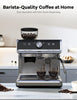 Espresso Machine, 20 Bar Semi Automatic Espresso Machine With Grinder and Milk Frother Wand, Professional Espresso Maker Coffee Machine With 95oz Removable Water Tank (Light Grey)