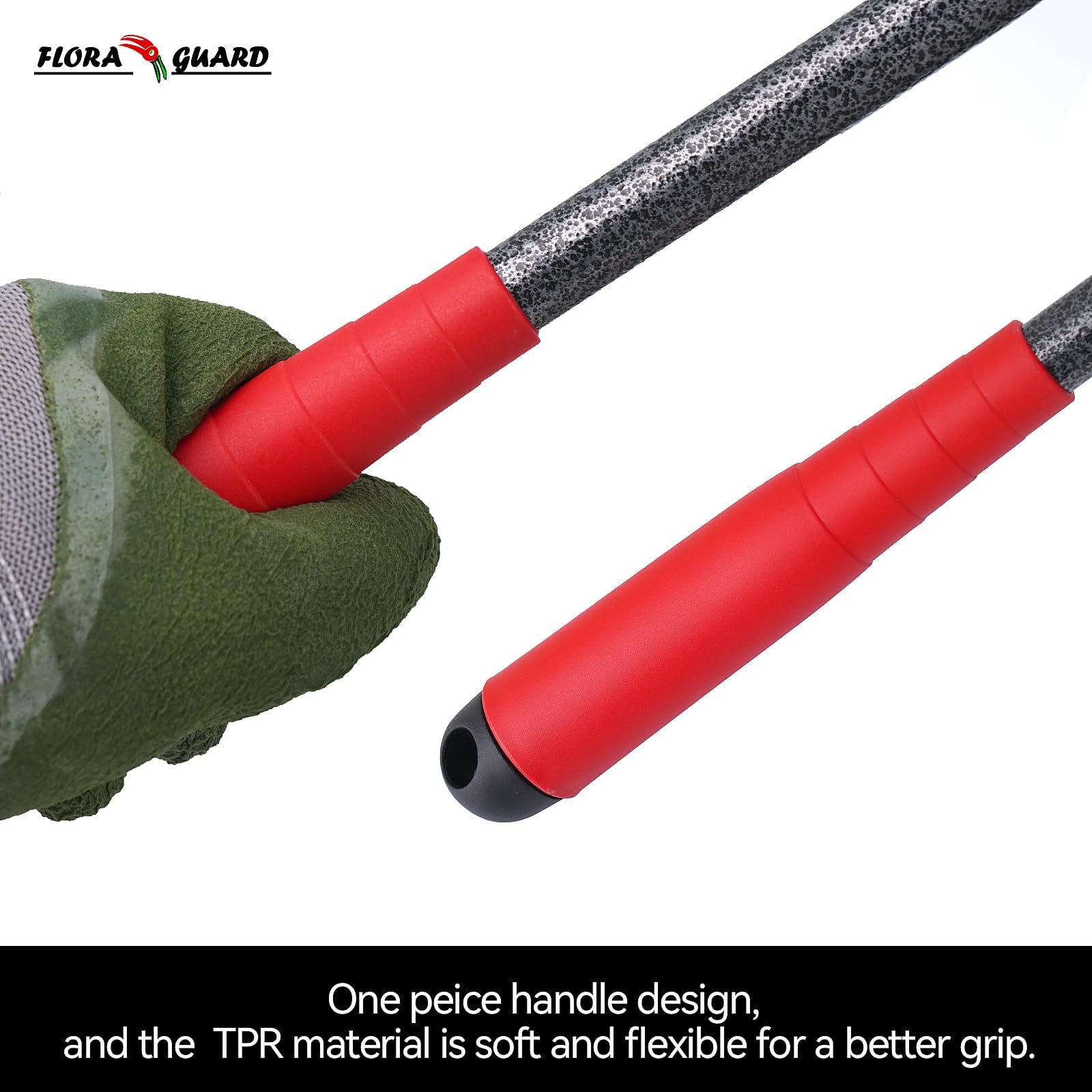 FLORA GUARD Garden Tool Set， 6 Piece Heavy Duty, Large Size Gardening Hand Tools, Sturdy & Durable, Classic Utility Gardening Gift for Men and Women