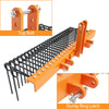 GarveeLife 60 Inch Pine Straw Needle Rake, 3 Point Landscape Rake, Powder Coated Steel Spring Tow Behind Rake, Tractor Rake Attachments for Leaves Straw Grass Attach to Cat 0 Cat 1, Orange