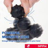 NPPN Large Magnetic Sensory Fidget Ball Toy for Adults, Silent Textured Silicone Magnet Ball Desk Toys for Anxiety Stress Relief Autism ADHD (Black)