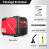 PowerSmart 5000-Watt Portable Inverter Generator with CO Protect, Electric Start, Super Quiet, 30 Amp RV Ready, Parallel Capable, Eco-Model Wheel Handle Kit