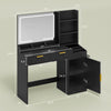 DWVO Fluted Makeup Vanity Desk with Large 27