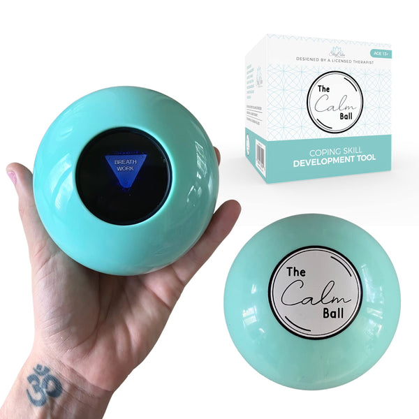 Anger Management Toys - The Calm Ball - Coping Skills Tool, Anxiety Toys for Adults and Kids, Stress Relief Toys for Adults , Teens and Kids , Therapy Toys , Anxiety Relief , Social Emotional Learning