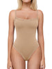 Avidlove Square Neck Bodysuit Sexy Square Neck Body Suits Thong Lace Trim Nude Sleeveless One Piece