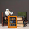 SIHPTO Anxiety Mini Bookshelf Ornament Small Bookshelf Miniature Library with 60pcs Mini Books，Miniature Bookshelf Decor Shake Away Your Anxiety，Home Decoration for Book Lovers (Brown)