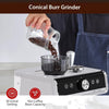 GarveeTech Semi-Automatic Espresso Machine - 1450W/20 Bar Professional Coffee Machine, 30 Grinder Settings, Fast Heating, Milk Frother Steam Wand, Home & Hotel Use, silver gray