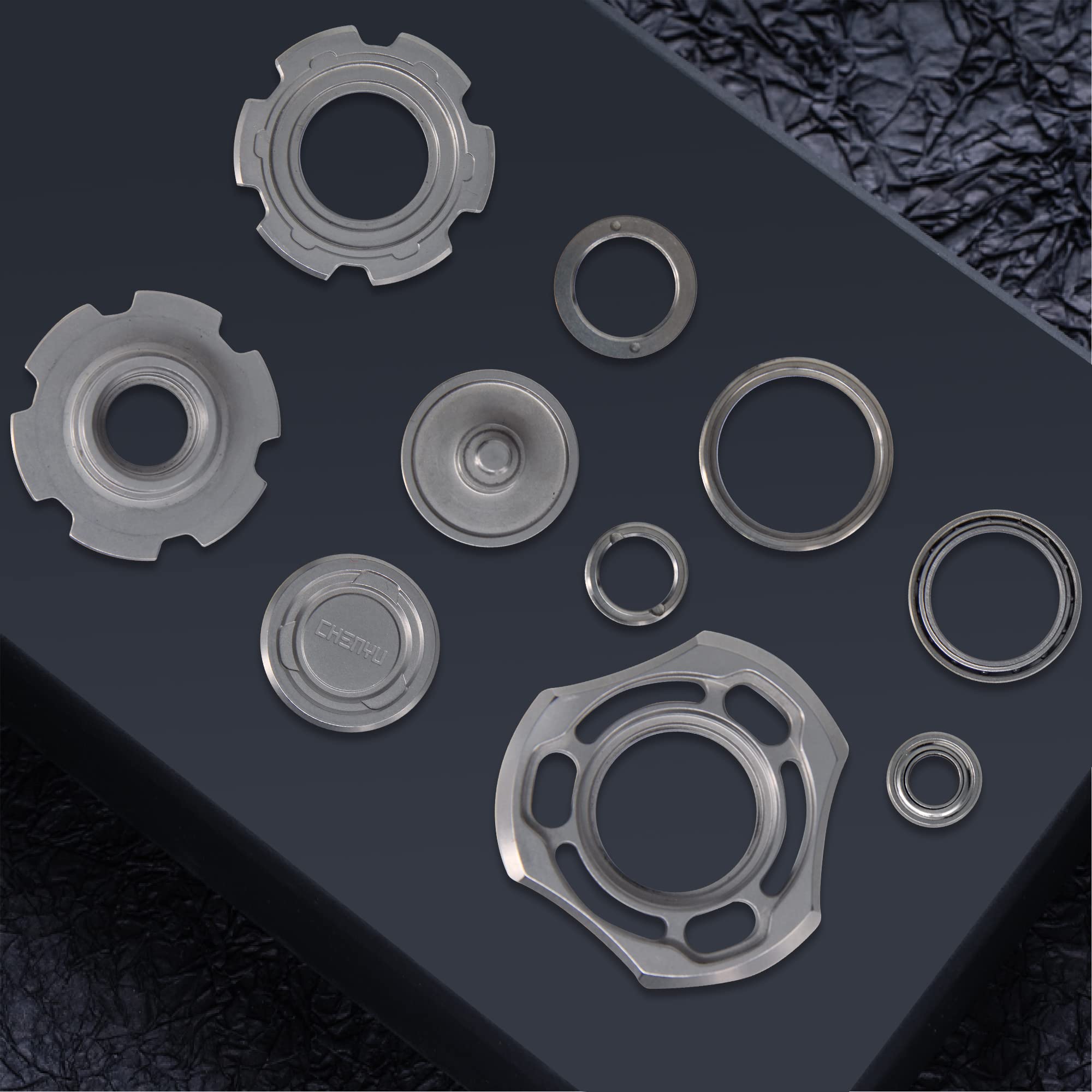 DjuiinoStar High-end Fidget Spinner, Unique Dual Bearings Design, Precisely CNC Machined (Oxidation Treated Copper, Retro Feel), Premium EDC Toy DFS-04
