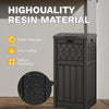 YITAHOME Outdoor Trash Bin with Layered Lid & Drip Tray 33 Gallon, Resilient Waterproof Garbage Can for Kitchen, Patio, Deck, and Backyard (Black)