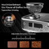 ACONEE Espresso Coffee Maker, 15 Bar Professional Espresso Coffee Maker with Built in Grinder, LED Display, Self-Clean, Barista Coffee Machine Kit, Latte Machines for Home Barista, Office, Grey