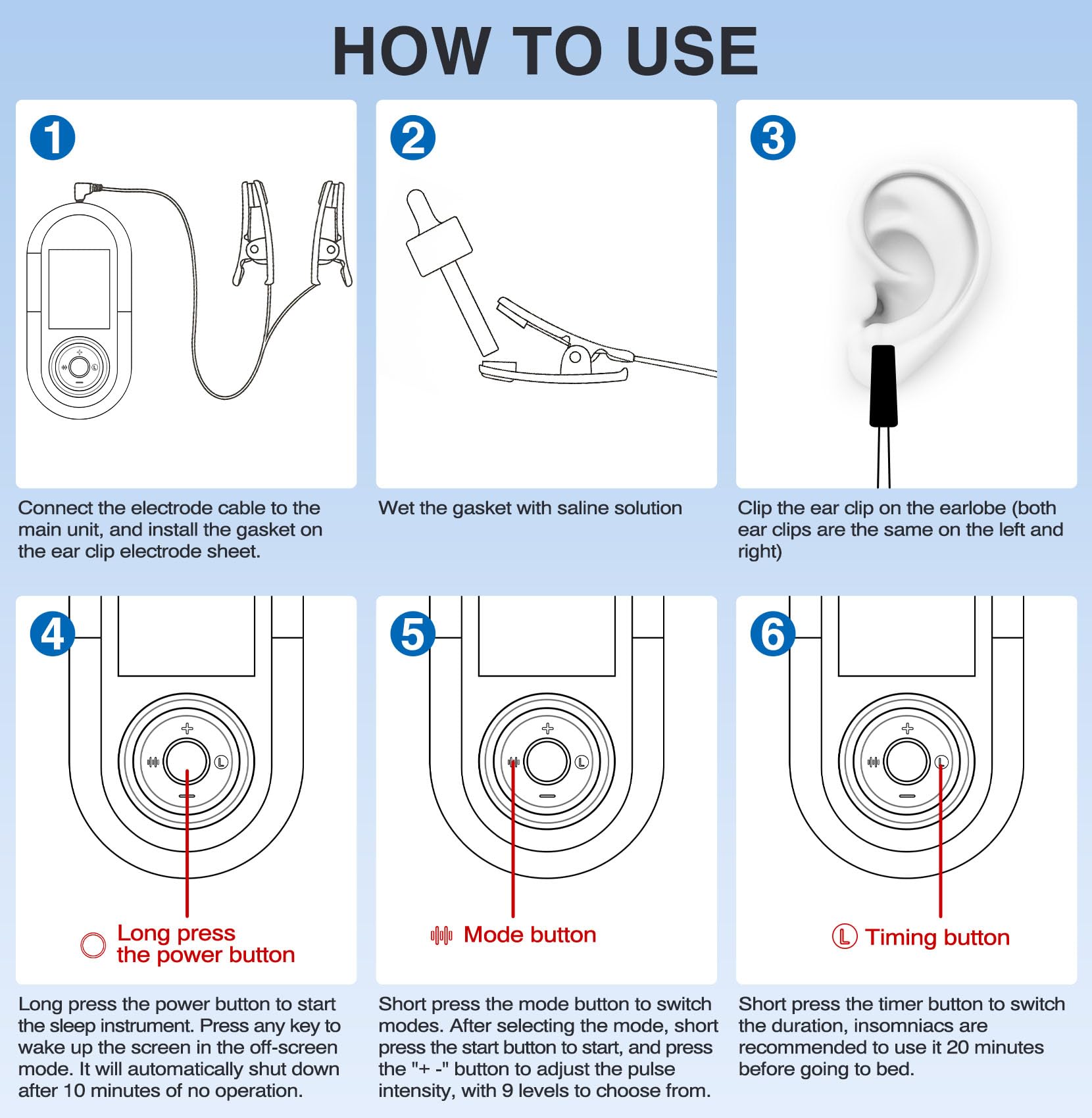 LISS Vagus Nerve Stimulation, Relaxation Device for Adults, Ear Clip Device for Stress Relief, Improve Deep Sleep, Vagus Nerve Stimulation Device