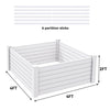 YITAHOME 4x4x2 FT Plastic Raised Garden Bed Kit, Large Outdoor Above Ground Planter Box with Growth Grid for Plants, Vegetables, and Flowers, Easy Installation, White