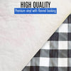 Premium Picnic Table Cover with Bench Covers Vinyl Fitted picnic table covers with Elastic RV Camping Accessories and Camper must haves Waterproof (Black Gingham, 96 x 30(8ft)) with skewers