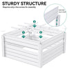 YITAHOME 4x4x2 FT Plastic Raised Garden Bed Kit, Large Outdoor Above Ground Planter Box with Growth Grid for Plants, Vegetables, and Flowers, Easy Installation, White